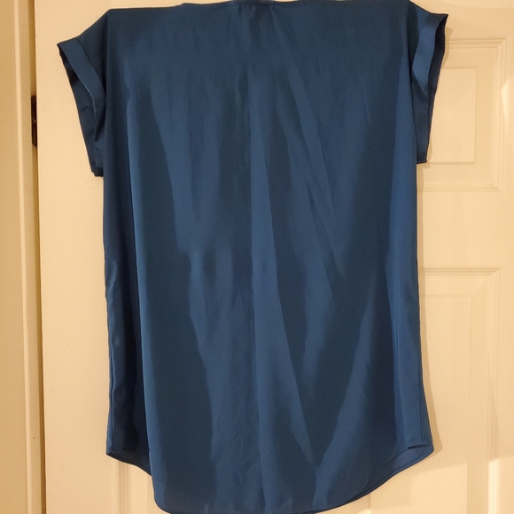 Express Cobalt Short Sleeve Blouse - Picture 3 of 5